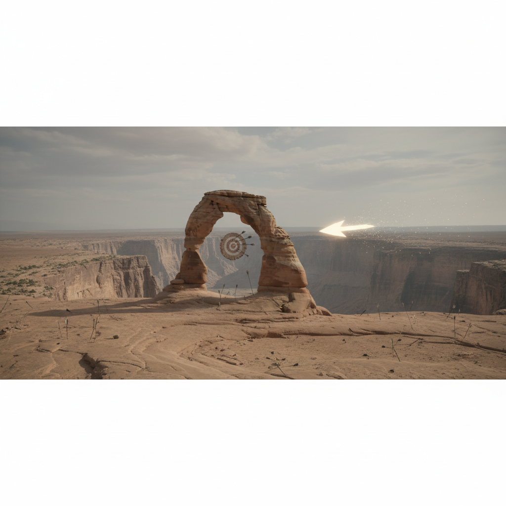 Illustration of a target with an arrow in the bullseye, symbolizing talent hitting a mark.