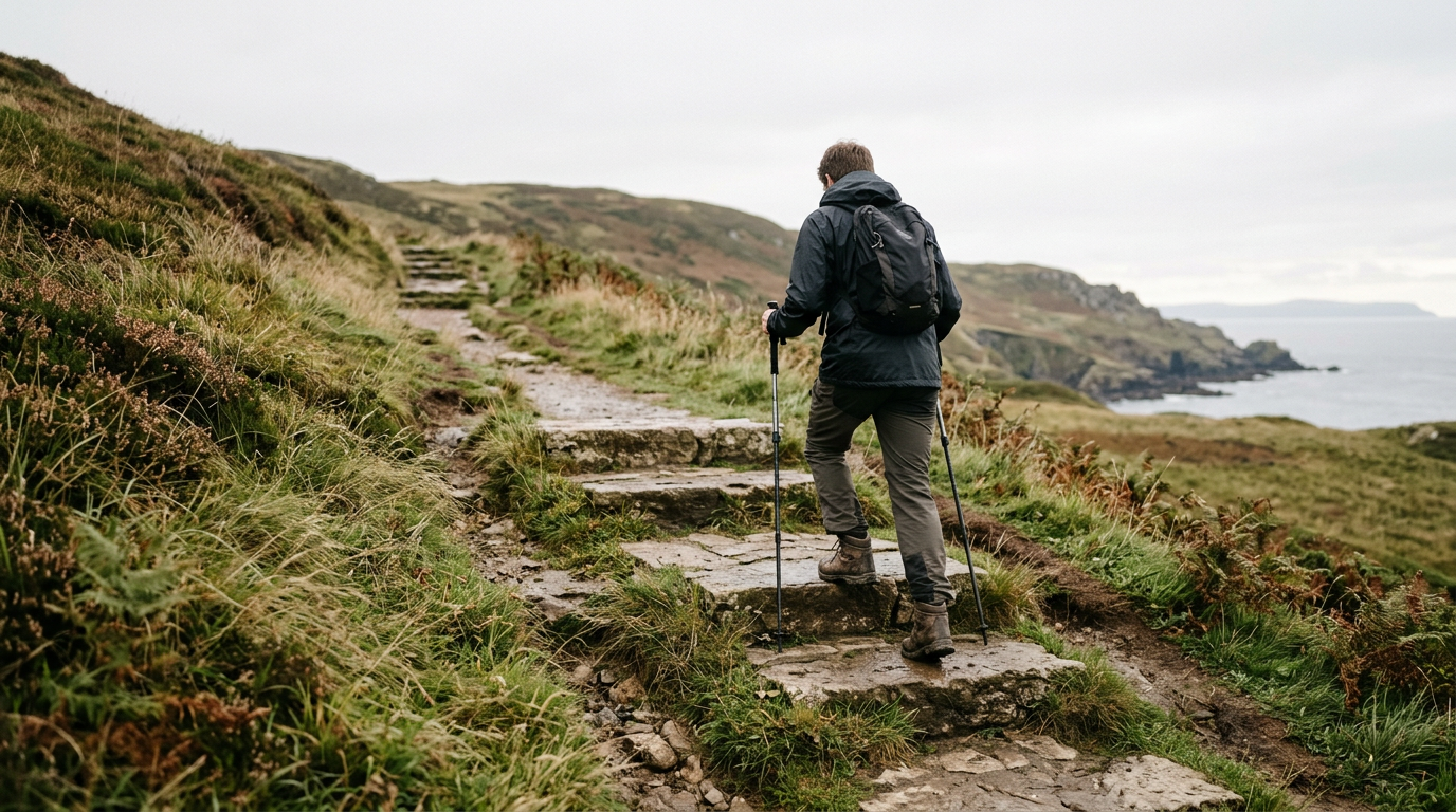 Person taking action to achieve a goal, highlighting perseverance and execution.