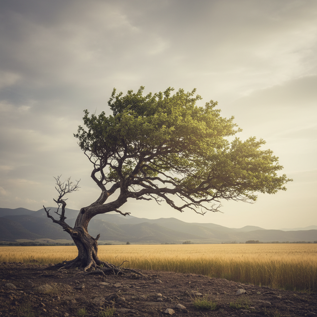 Person meditating, mind becoming calm and clear.