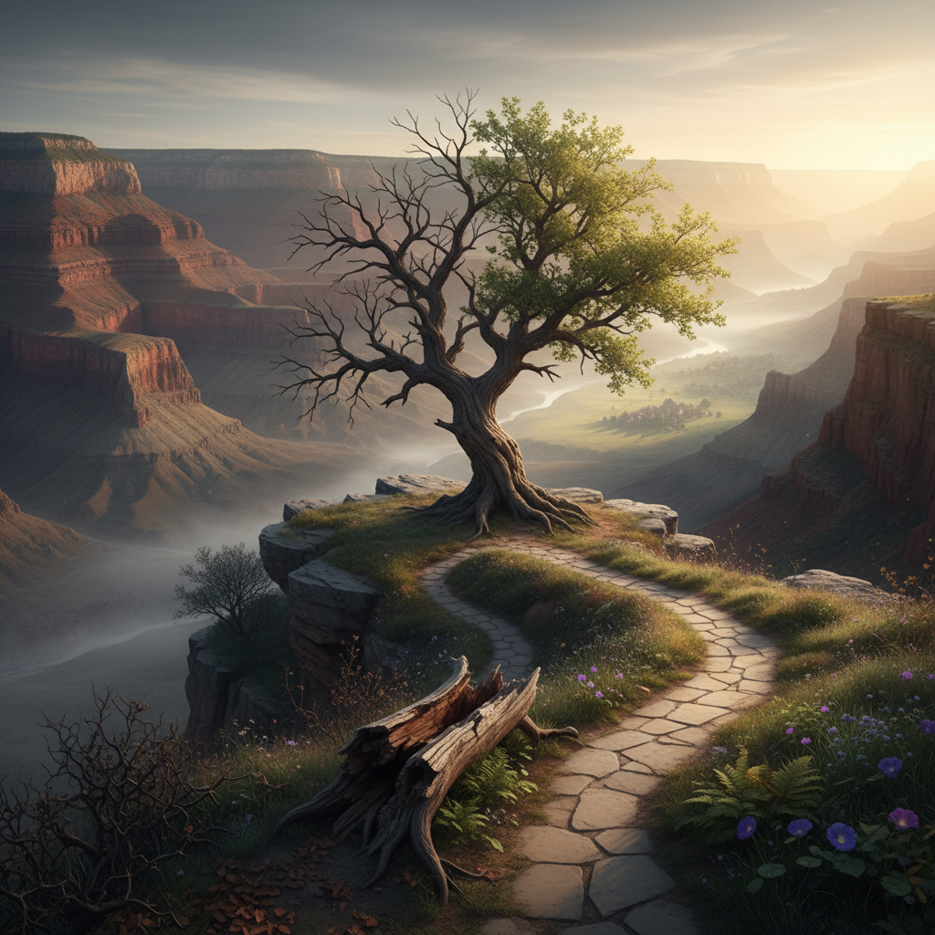 Abstract art with layers of color and texture.