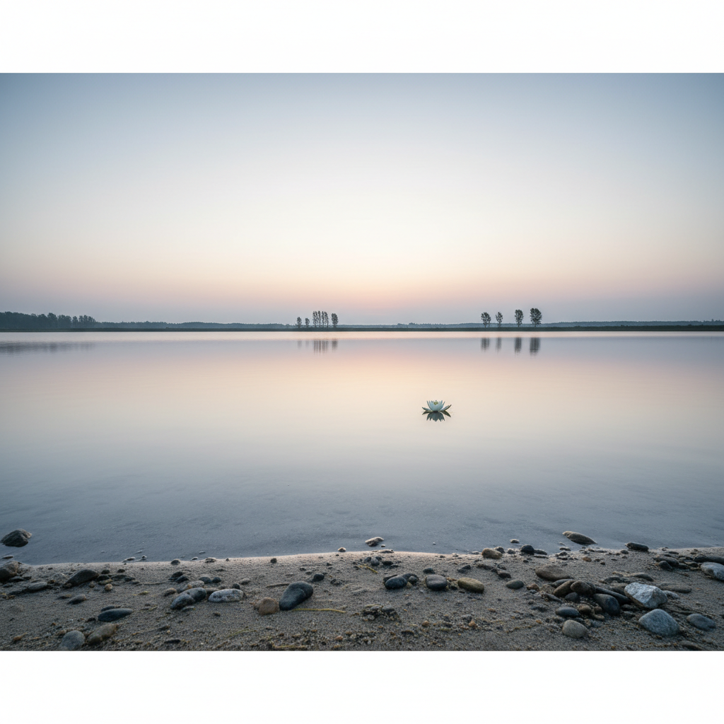 A person greeting the morning sun with a hopeful smile.