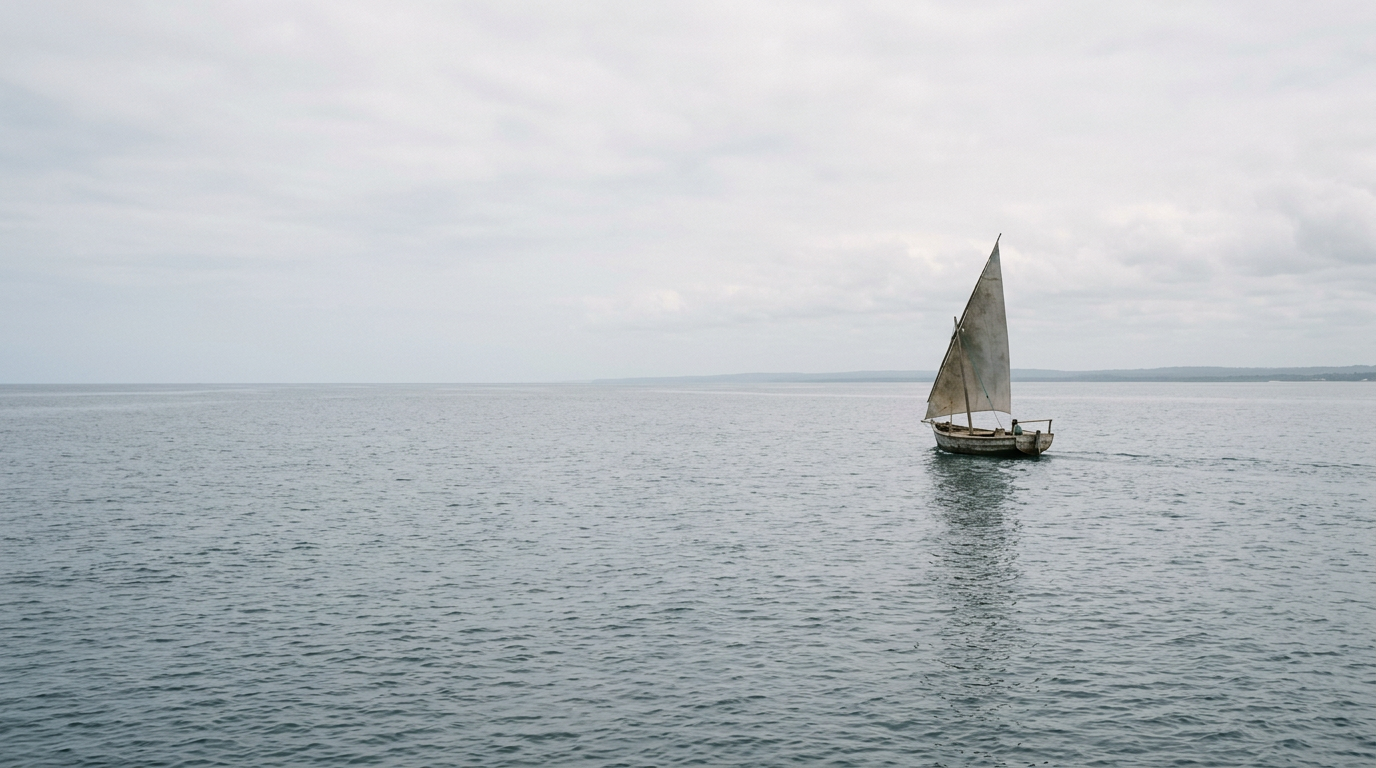 Person looking out at a vast ocean, symbolizing courage and new beginnings.