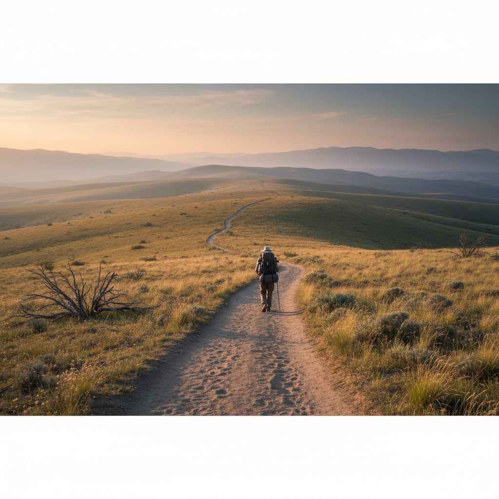 Peregrinate: travelers exploring a vibrant cityscape at sunset