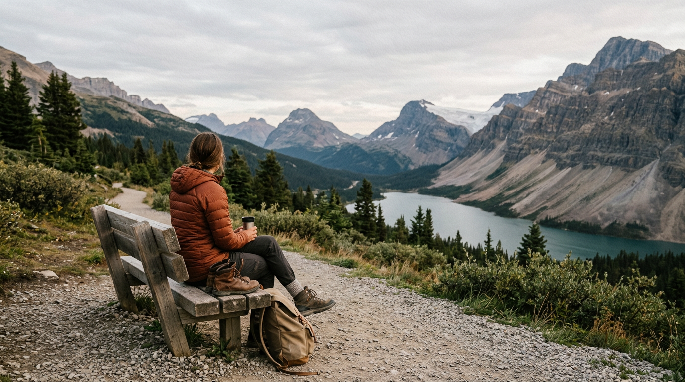 Woman adapting to a new, brighter environment