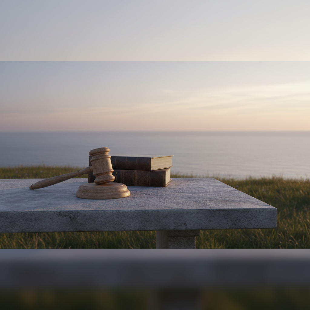 Gavel striking in courtroom during a legal proceeding