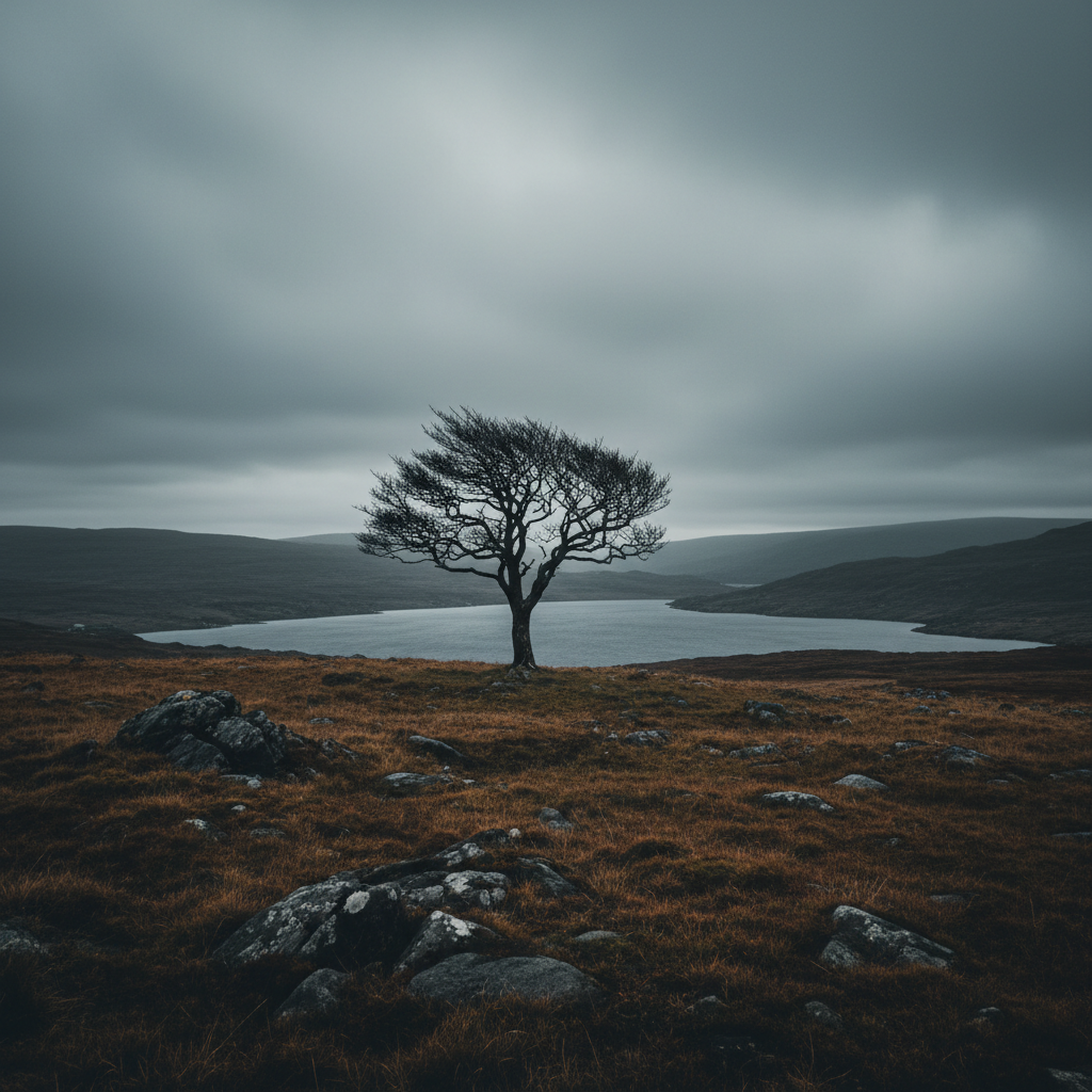 Abstract art exploring themes of melancholy and dark moods.