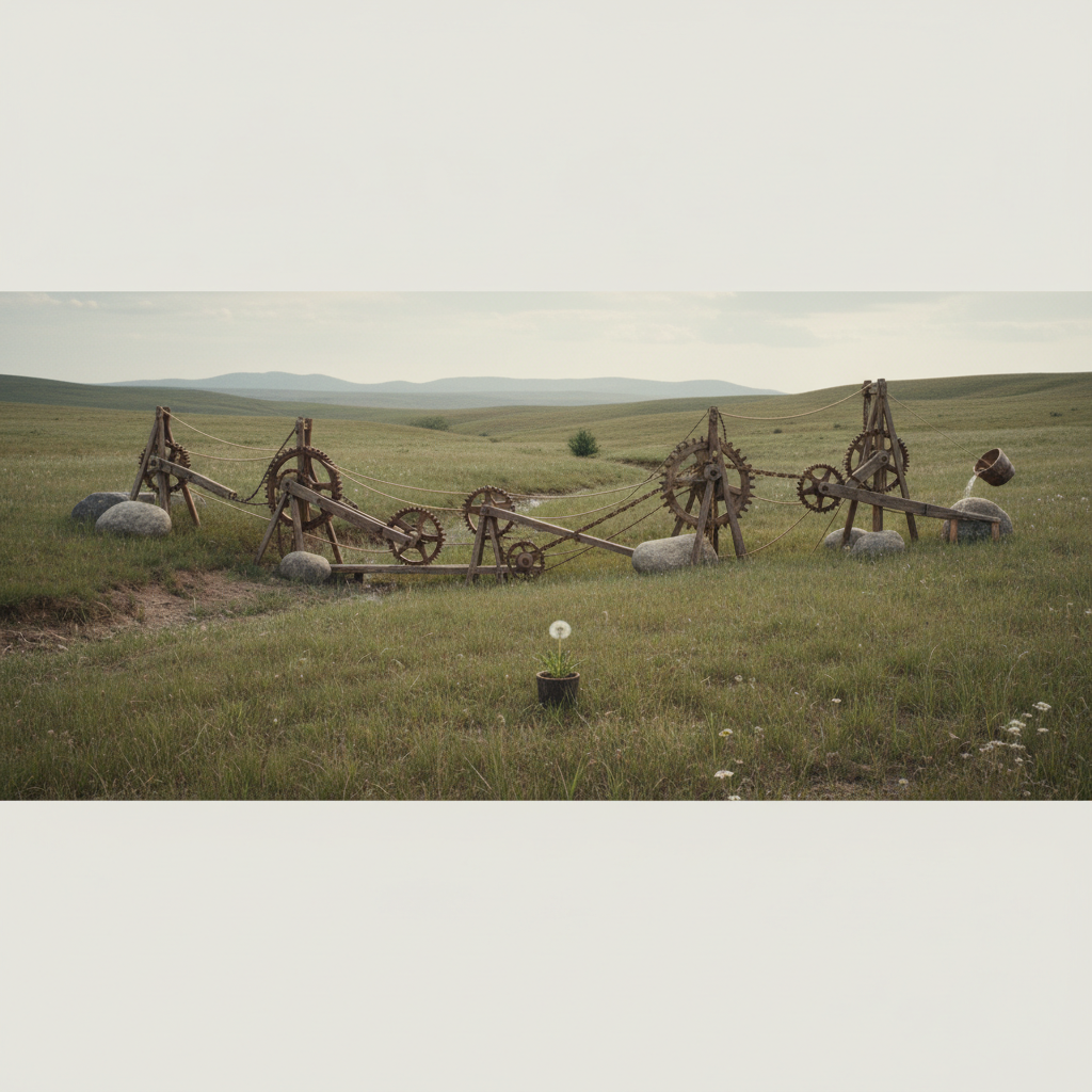 A vintage record player with a spinning vinyl record.