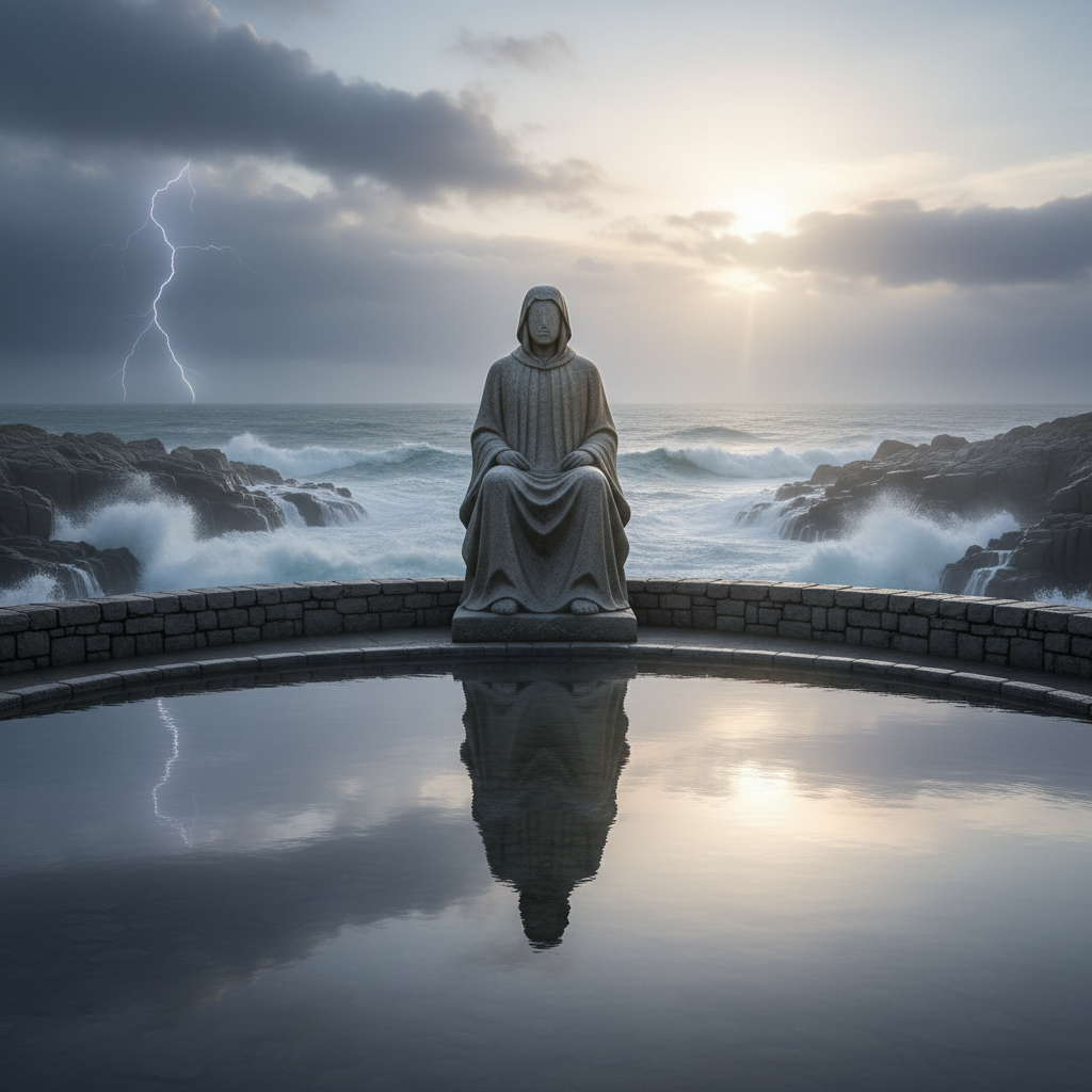 Ancient Roman philosophers practicing Stoic techniques.