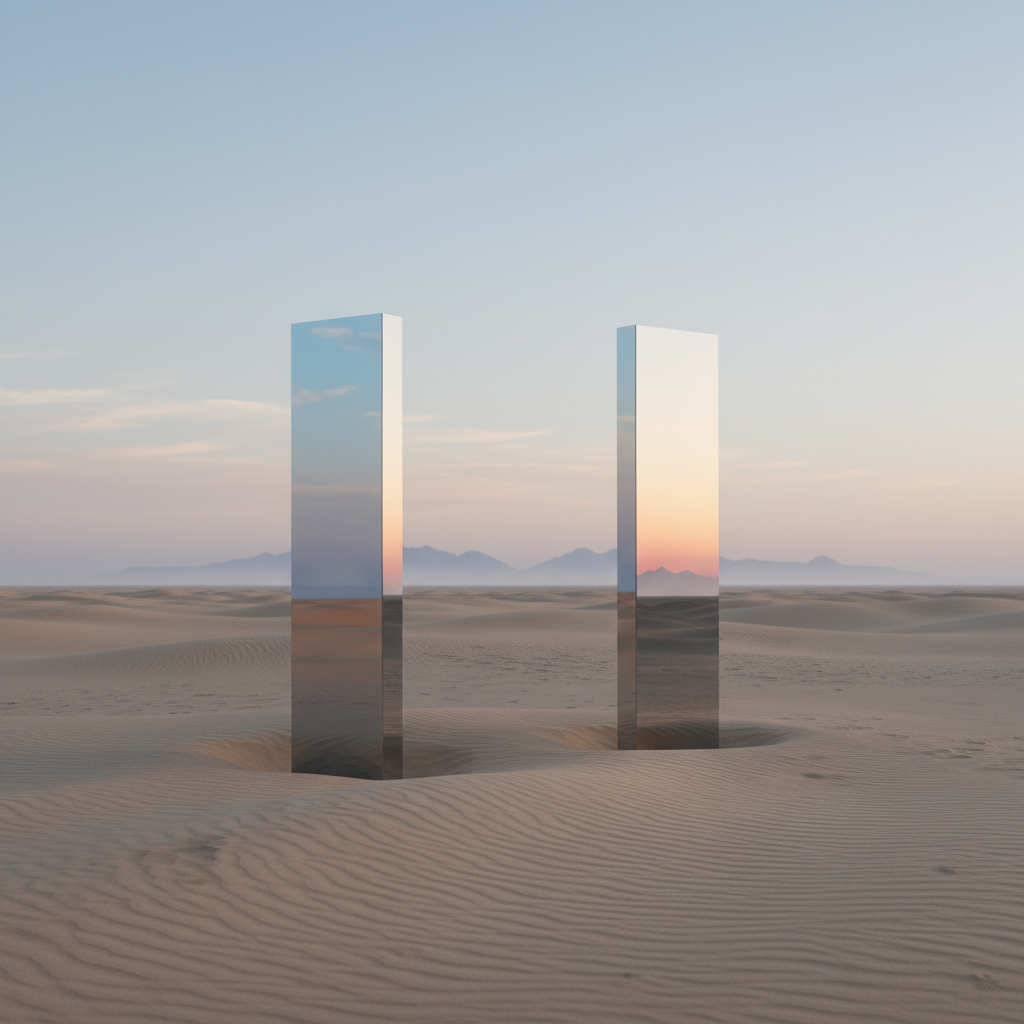 Equivocal" is a word used when something is uncertain or has a double meaning.