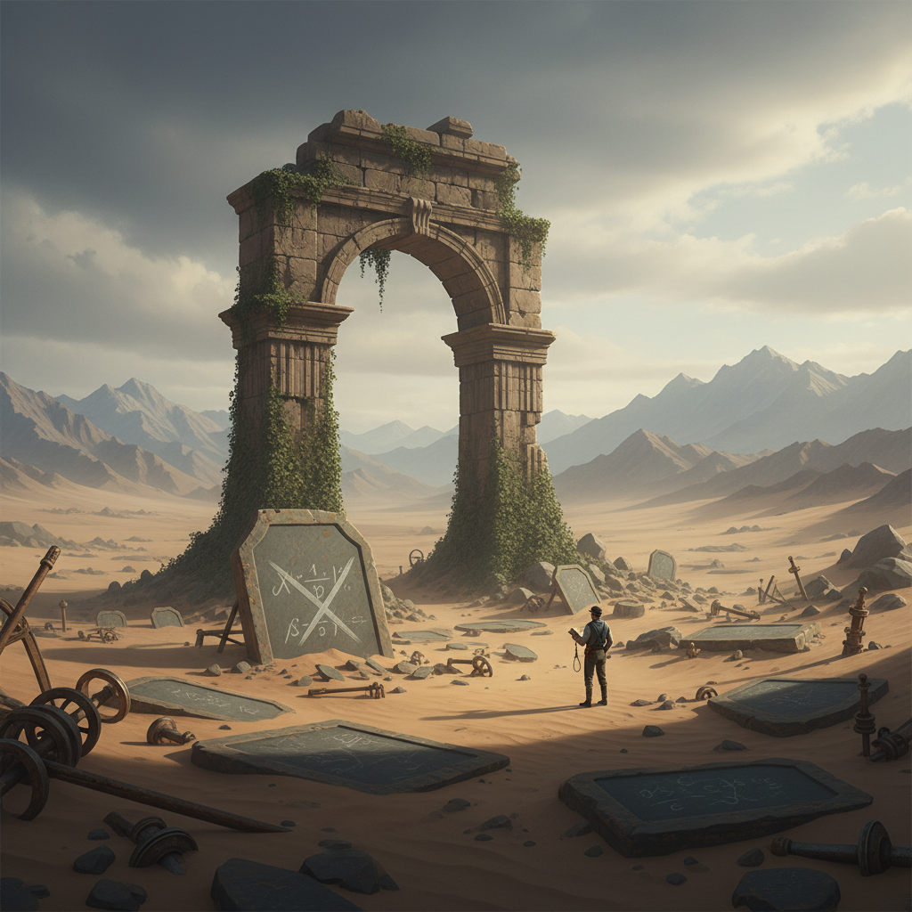 Philosopher and scientist examining a flawed argument.