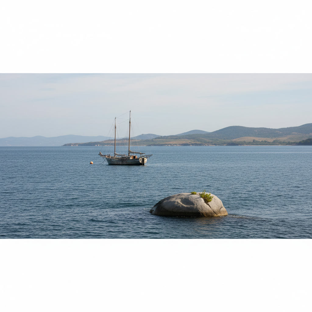 A smiling person looking away, relaxed and unconcerned.