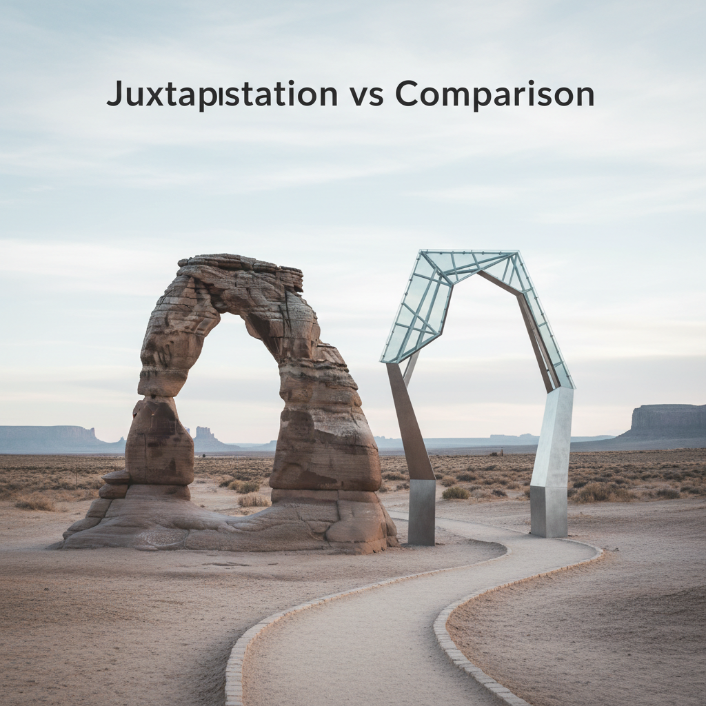 Juxtaposition vs. Comparison: what's the difference?