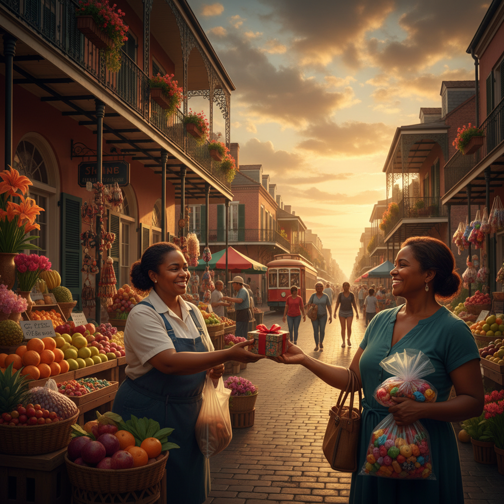 Lagniappe: Unexpected gift or bonus, often small and delightful.