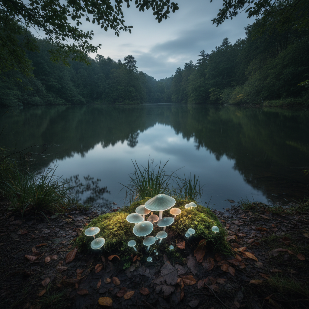 Luminous - woman with glowing skin and makeup, radiant light