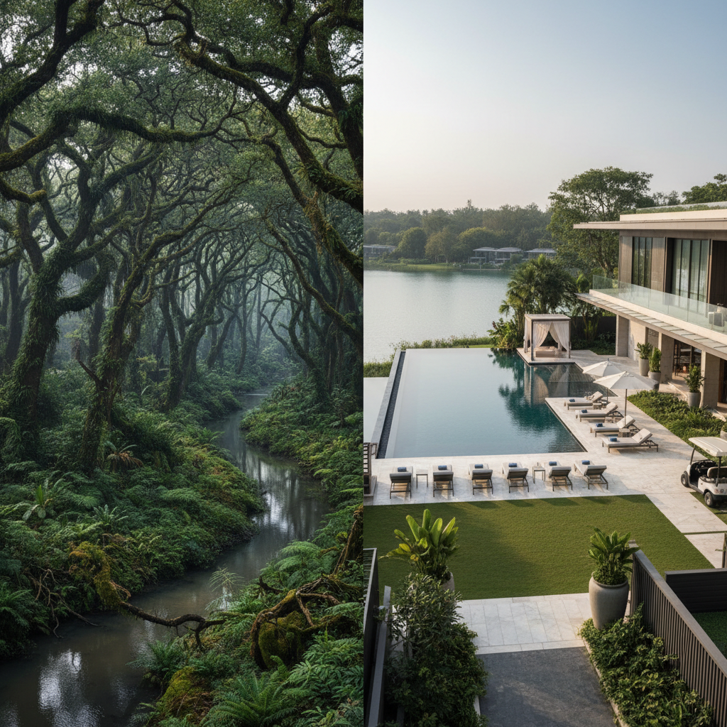 "Luxuriant" vs. "Luxurious": Green foliage overflowing