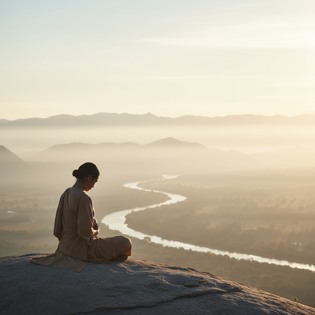 Man looking at his own belly button