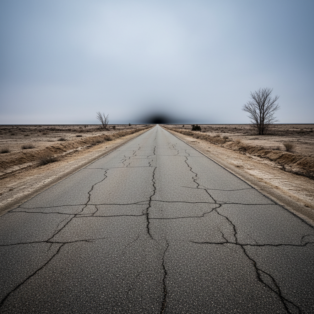 Dark, shadowy corridor leading into obscurity
