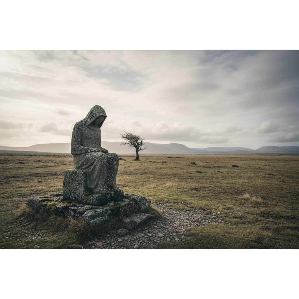 A person looking thoughtful and quiet.